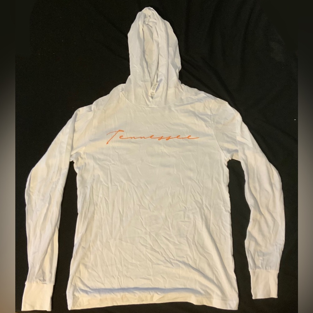 Tennessee white long sleeve shirt with hood
